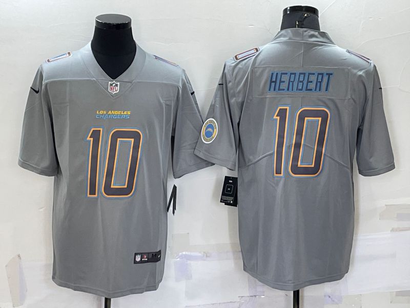 Men Los Angeles Chargers #10 Herbert Grey 2022 Nike Limited Vapor Untouchable NFL Jersey